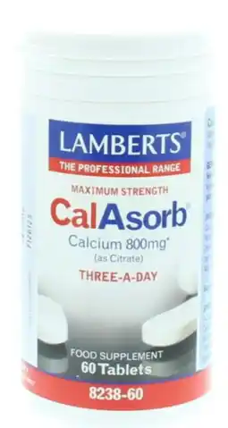 De Online Drogist Lamberts CalAsorb Tabletten 60TB aanbieding