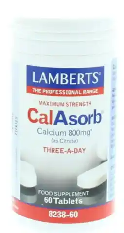 De Online Drogist Lamberts CalAsorb Tabletten 60TB aanbieding