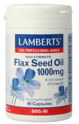 De Online Drogist Lamberts Lijnzaadolie 1000mg Vegacapsules 90VCP aanbieding
