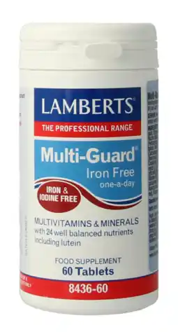 De Online Drogist Lamberts Multi-Guard IJzervrij Tabletten 60TB aanbieding