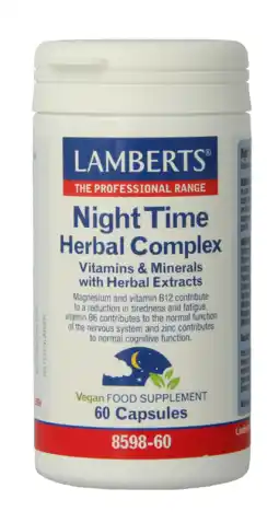 De Online Drogist Lamberts Night Time Kruiden Complex Capsules 60CP aanbieding