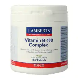 De Online Drogist Lamberts Vitamine B-100 Complex Tabletten 200TB aanbieding