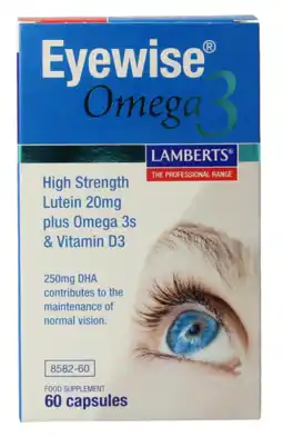 De Online Drogist Lamberts Eyewise Omega 3 Capsules 60CP aanbieding