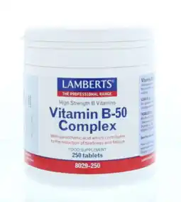 De Online Drogist Lamberts Vitamine B-50 Complex Tabletten 250TB aanbieding