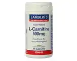 De Online Drogist Lamberts L-Carnitine 500mg Vegacapsules 60VCP aanbieding