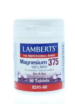 De Online Drogist Lamberts Magnesium 375 Tabletten 60TB aanbieding