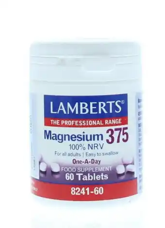 De Online Drogist Lamberts Magnesium 375 Tabletten 60TB aanbieding