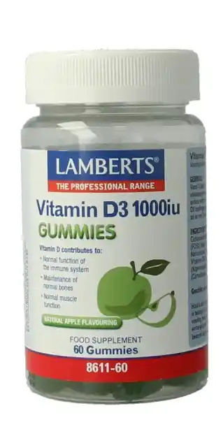 De Online Drogist Lamberts Vitamine D3 1000ie Gummies 60ST aanbieding