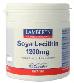De Online Drogist Lamberts Lecithine 1200mg Capsules 120CP aanbieding