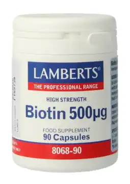 De Online Drogist Lamberts Biotine 500 mcg Capsules 90VCP aanbieding