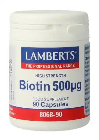 De Online Drogist Lamberts Biotine 500 mcg Capsules 90VCP aanbieding