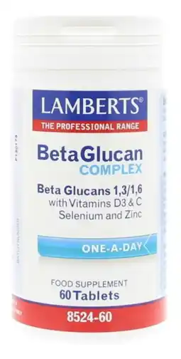 De Online Drogist Lamberts Beta Glucaan Complex Tabletten 60TB aanbieding