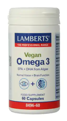 De Online Drogist Lamberts Vegan Omega 3 Capsules 60CP aanbieding