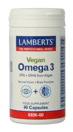 De Online Drogist Lamberts Vegan Omega 3 Capsules 60CP aanbieding