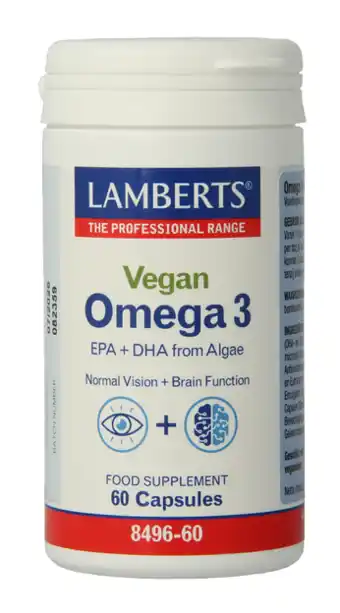 De Online Drogist Lamberts Vegan Omega 3 Capsules 60CP aanbieding