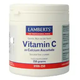 De Online Drogist Lamberts Vitamine C - Calcium Ascorbaat 250GR aanbieding