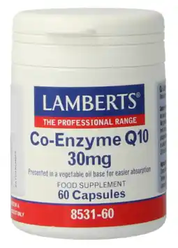 De Online Drogist Lamberts Co-Enzym Q10 30mg Vegacapsules 60VCP aanbieding
