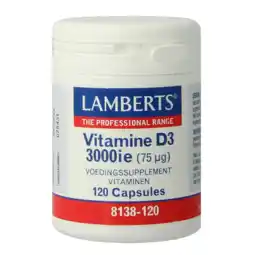De Online Drogist Lamberts Vitamine D3 3000ie Capsules 120CP aanbieding