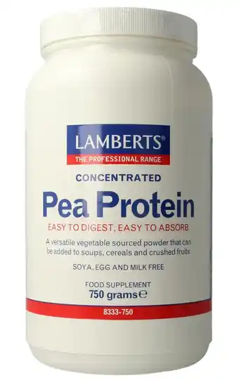 De Online Drogist Lamberts Pea Proteïne Poeder 750GR aanbieding