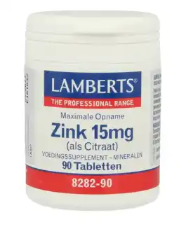 De Online Drogist Lamberts Zink Citraat 15 mgTabletten 90TB aanbieding