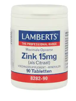 De Online Drogist Lamberts Zink Citraat 15 mgTabletten 90TB aanbieding