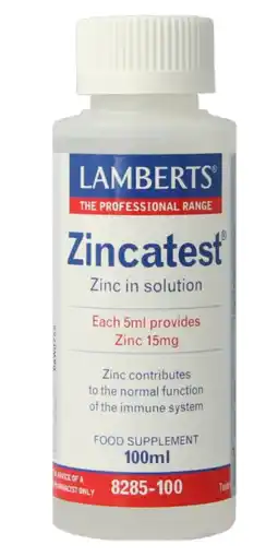 De Online Drogist Lamberts Zincatest Suspensie 100ML aanbieding