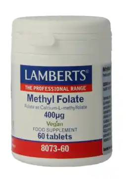 De Online Drogist Lamberts Methylfolaat 400mcg Tabletten 60TB aanbieding