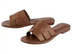 Lidl esmara Leren dames sandalen aanbieding