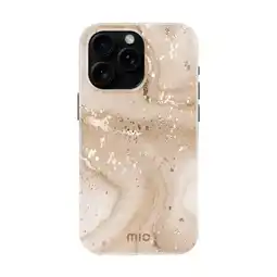 MediaMarkt MIO By Mobilize Magsafe Compatible Telefoonhoesje Voor Apple Iphone 16 Pro Max Gold Marble aanbieding