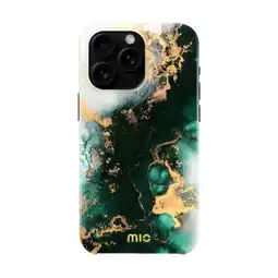 MediaMarkt MIO By Mobilize Magsafe Compatible Telefoonhoesje Voor Apple Iphone 16 Pro Max Green Marble aanbieding