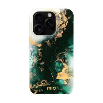 MediaMarkt MIO By Mobilize Magsafe Compatible Telefoonhoesje Voor Apple Iphone 16 Pro Green Marble aanbieding