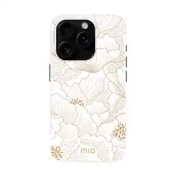MediaMarkt MIO By Mobilize Magsafe Compatible Telefoonhoesje Voor Apple Iphone 16 Pro White Roses aanbieding