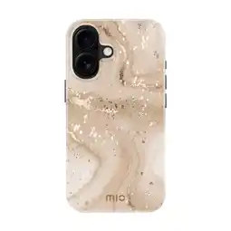 MediaMarkt MIO By Mobilize Magsafe Compatible Telefoonhoesje Voor Apple Iphone 16 Gold Marble aanbieding