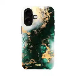 MediaMarkt MIO By Mobilize Magsafe Compatible Telefoonhoesje Voor Apple Iphone 16 Green Marble aanbieding