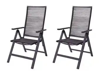 Lidl LIVARNO home 2 verstelbare tuinstoelen Miami aanbieding