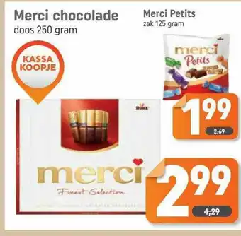 Dagwinkel Merci Chocolade Of Merci Petits aanbieding