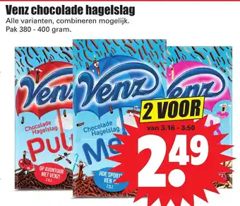 Dirk Venz Chocolade Hagelslag 2*380-400g aanbieding