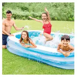 Pets Place Intex Zwembad Family Pool - Easy Set Baden - 262x175x56 cm Blauw Wit aanbieding