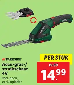 Lidl PARKSIDE Accu-gras-/ struikschaar 4V aanbieding
