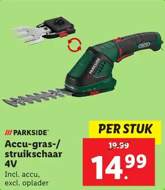 Lidl PARKSIDE Accu-gras-/ struikschaar 4V aanbieding