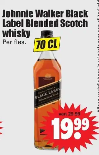 Dirk Johnnie Walker Black Label 700ml aanbieding