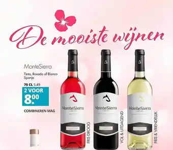 Mitra Montesierra tinto, rosado of blanco spanje aanbieding