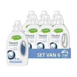 Plein.nl 6x Neutral Vloeibaar Wasmiddel Wit aanbieding