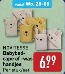 ALDI Novitesse babybad cape of was handjes aanbieding