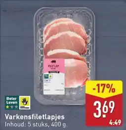 ALDI Varkensfiletlapjes aanbieding