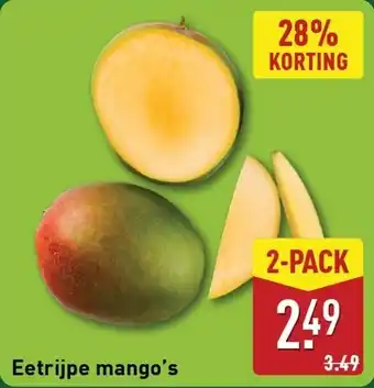 ALDI Eetrijpe mango's aanbieding