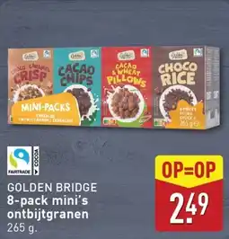 ALDI Golden bridge 8 pack mini's ontbijtgranen aanbieding