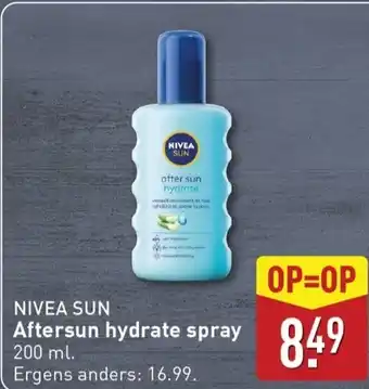 ALDI Nivea sun Aftersun hydrate spray aanbieding
