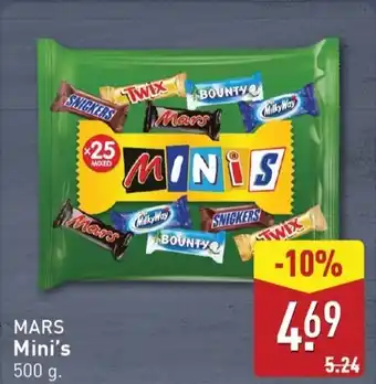 ALDI Mars mini's aanbieding