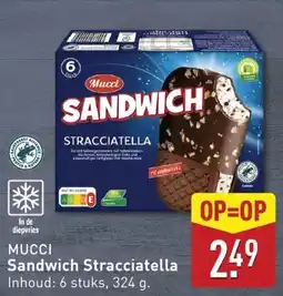 ALDI Sandwich stracciatella aanbieding